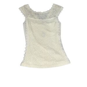 Express NWT cream lace tank top size S.
